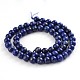 Lapis lazuli naturales hebras de perlas redondas G-F231-02-6mm-2