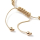 Bracelet de perles tressées en forme de coquille acrylique réglable BJEW-JB10145-4