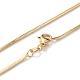 Messing Schlangenkette Halsketten NJEW-I247-03G-3