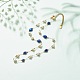 Natural Lapis Lazuli & Pearl Beaded Necklace NJEW-JN03894-05-2