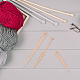 Fingerinspire 6 個木製手織機スティックセット diy 手芸織物ツール (タペストリー織物コーム)  ティアドロップ針  ボビン  シャトル  小さな櫛）かぎ針編み針織り棒編み機アクセサリー TOOL-FG0001-10-4
