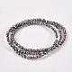 Electroplate Non-magnetic Synthetic Hematite Beads Strands G-J169B-3mm-02-2