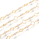 3.28 Fuß handgefertigte Perlenkette aus Messing X-CHC-I031-02G-1