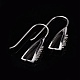 Rhodium Plated 925 Sterling Silver Earring Hooks STER-F033-42P-4