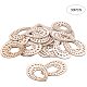 PandaHall Elite 30 pcs Drop Shape Undyed Hollow Wood Big Pendants for Earring Necklace Jewelry DIY Craft Making Tree Ornaments Hanging Ornament Decorations WOOD-PH0008-36-5