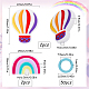 4 шт. 2 стиля силиконовые защитные фиксаторы для спиц с изображением воздушного шара и радужных бусин DIY-SC0023-90-2