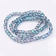 Chapelets de perles en verre électroplaqué X-EGLA-R064-6mm-09-2