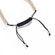 Bracelets tressés réglables en 304 acier inoxydable avec perles BJEW-L656-048G-5