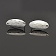 Oval Iron Tags Stud Earring Findings IFIN-N3279-01S-1