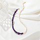 女性用天然真珠と貝殻ビーズネックレス  インディゴ  15.75インチ（40cm） HC9699-1-2
