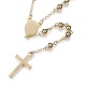 Collares de cuentas de rosario de 304 acero inoxidable NJEW-D285-41G-2