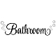塩ビウォールステッカー  家の居間の寝室の装飾のため  単語の浴室が付いている長方形  ブラック  105x390mm DIY-WH0228-106-1