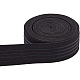 Benecreat 6 yards 37mm de large bande élastique antidérapante droite silicone bande de préhension élastique ceinture plate pour projet de couture de vêtement SRIB-BC0001-01-1