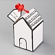 クリスマステーマギフトスイーツ紙折り箱  単語とリボンのラベル  クリスマスに飾る  家の形  ミックスカラー  33x17x0.1cm DIY-H132-02B-4
