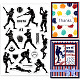 GLOBLELAND Baseball Sports Clear Stamps Baseball Players Silicone Clear Stamp Seals for Cards Making DIY Scrapbooking Photo Journal Album Decoration DIY-WH0167-57-0038-1