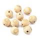 Perles de bois de théacées naturelles WOOD-TAC0007-07B-2