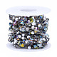 Glasschmetterling & ABS-Kunststoffperlenketten CHS-N003-02-08-1