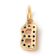 Brass Micro Pave Colorful Cubic Zirconia Charms ZIRC-F092-01-B-2