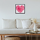 FINGERINSPIRE Big Heart Painting Stencil 11.8x11.8 inch Geometric Heart Drawing Stencil Flowers Reusable Plastic PET Love Heart Craft Stencil for Wall DIY-WH0391-0017-7