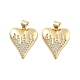 Подвески из латуни с прозрачным фианитом KK-U009-05H-G-1