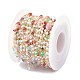 Цепочка из латуни и абс. искусственного жемчуга и фианитов CHC-D029-28G-4