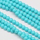 Eco-Friendly Round Baking Paint Glass Beads Strands HY-A003-6mm-RV35-1