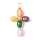 Dyed Natural Cultured Freshwater Pearl Pendants PALLOY-JF02230-01-2