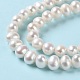 Fili di perle di perle d'acqua dolce coltivate naturali PEAR-E018-16-4
