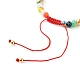 Гальванические браслеты из плетеных бусин из стекла для детей BJEW-JB06361-6