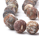 Perles de jaspe peau de léopard rouge naturel brins G-T106-108-2
