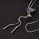 Longs alliage réglable colliers en strass lariat toucan NJEW-F193-I01-P-1