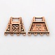 Filigree Trapezoid Plating Zinc Alloy Chandelier Components PALLOY-N0099-03-2