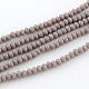 Faceted Solid Color Glass Rondelle Bead Strands GLAA-Q044-3mm-09-1