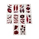 10 piezas 10 estilo halloween horror realista herida sangrienta cicatriz extraíble temporal a prueba de agua tatuajes pegatinas de papel AJEW-G048-04-1