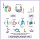 Kit per la creazione di anelli per polsini con charm fai da te unicraftale STAS-UN0051-37-3