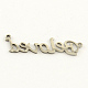 Fashionable Stainless Steel Word Beloved Charms for Necklace Pendant STAS-R059-08-2