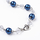 Collane di perle di vetro a più livelli perle NJEW-JN01977-05-3
