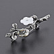 Branch and Flower Natural Shell Brooch Pin G-N333-008B-RS-3