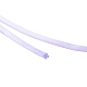 フラット弾性クリスタルストリング  弾性ビーズ糸  ストレッチブレスレット作り用  紫色のメディア  0.8mm  60 m /ロール X-EW-O001-01S-3