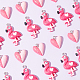 CHGCRAFT 40Pcs 2 Styles Flamingo Charms Lovely Heart Enamel Charms Mini Animal Resin Pendant with Loop for Valentine's Day Bracelets Necklace Earrings Keychain DIY Crafts RESI-CA0001-38-6
