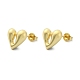 Серьги-гвоздики с латунным сердечком для женщин EJEW-Q780-11G-1