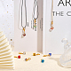 Chgcraft 22 pz ciondoli di cristallo cubico decorazione pendente in vetro del cubo ciondoli con chiusura a moschettone per la creazione di gioielli accessorio collana orecchino HJEW-CA0001-34-4