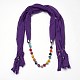 Collane di foulard di stoffa perline da donna di design semplice NJEW-K111-02A-1