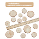 HOBBIESAY 50Pcs Unfinished Natural Wood Slices Small Poplar Wood Cabochons Wooden Circles Tree Slices Flat Round Decorations Different Sizes for Rustic Wedding Table Centerpieces DIY Projects WOOD-HY0001-02-2