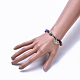 Natural & Synthetic Mixed Stone Charm Bracelets X-BJEW-JB04267-6