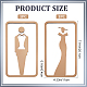 GORGECRAFT 2PCS Toilet Door Sign Restroom Identification Signs for Ladies and Gentlemen Male and Female Washroom WC Sign No Drilling Self Adhesive Wall Stickers Symbol for Business Restaurant AJEW-GF0007-61B-2