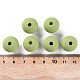 アクリルビーズ  ラバー加工スタイル  片穴  ラウンド  黄緑  16mm  穴：3.5mm OACR-S039-05-83-4