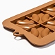 チョコレート食品グレードのシリコーン型  ドーナツ模様の長方形  レジン型  エポキシ樹脂工芸品作り  ペルー  185x103x8mm  穴：9mm  完成したプロテクト：150x75x7mm DIY-F068-13-4