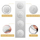 Adesivi rotondi personalizzati con immagine in rilievo in lamina d'argento DIY-WH0503-002-3