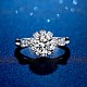 Simulierter Diamant 925 Fingerringe aus Sterlingsilber RJEW-BB71088-HA-3